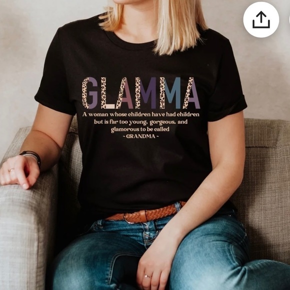 Bella Canvas Tops - Bella Canvas GLAMMA Short Sleeve Graphic T-shirt Tee Black Size Small Unisex NWT
